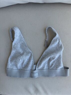 SKIMS Light Gray Wireless Ribbed Bralette